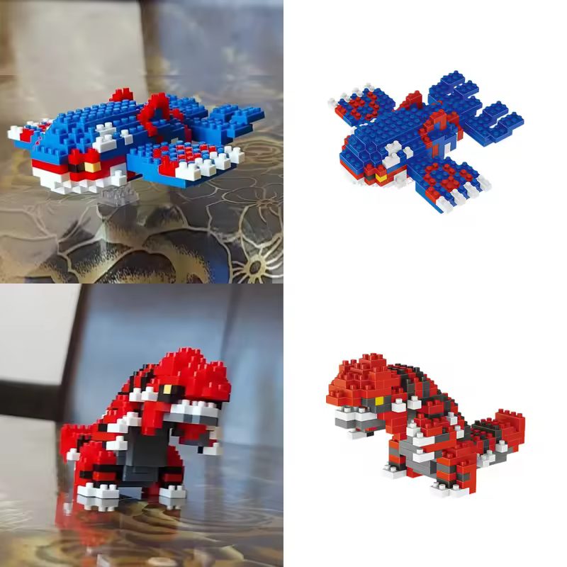 Pokemon Small Blocks Nanoblock Charizard Kyogre Groudon Rayquaza Model Education Graphics Toys for Kids Birthday Gift Toys - Image 6