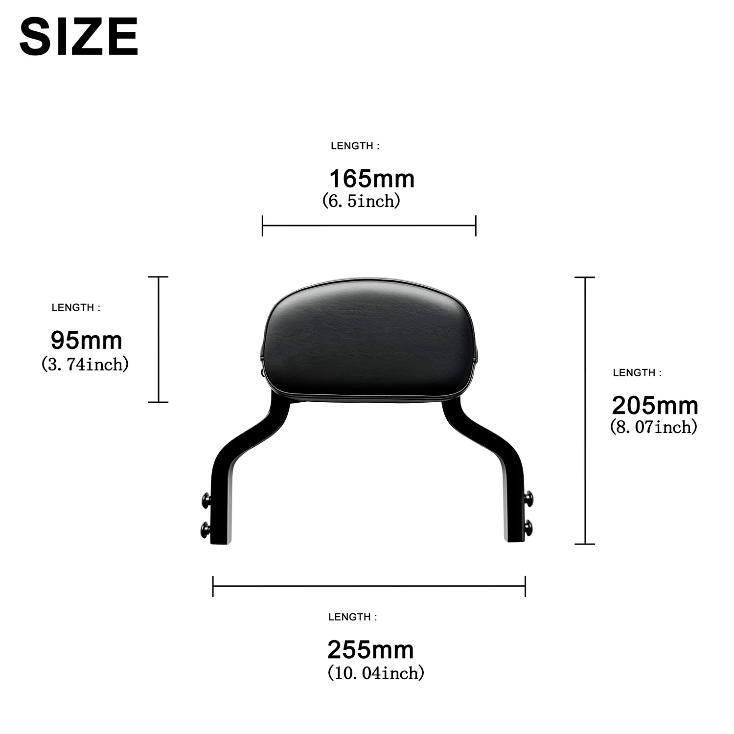 Quick Release Club Style Mini Low Profile Sissy Bar with Docking Kit for Harley 2018-later FLDE FLHC FLHCS FLSL FXBB FXST