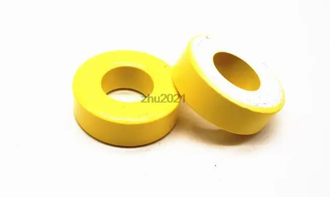 

T131-26 Toroidal White& Yellow Iron powder Transformer Ferrite Core 33X16X11mm 116nH/N2 3 PIECES