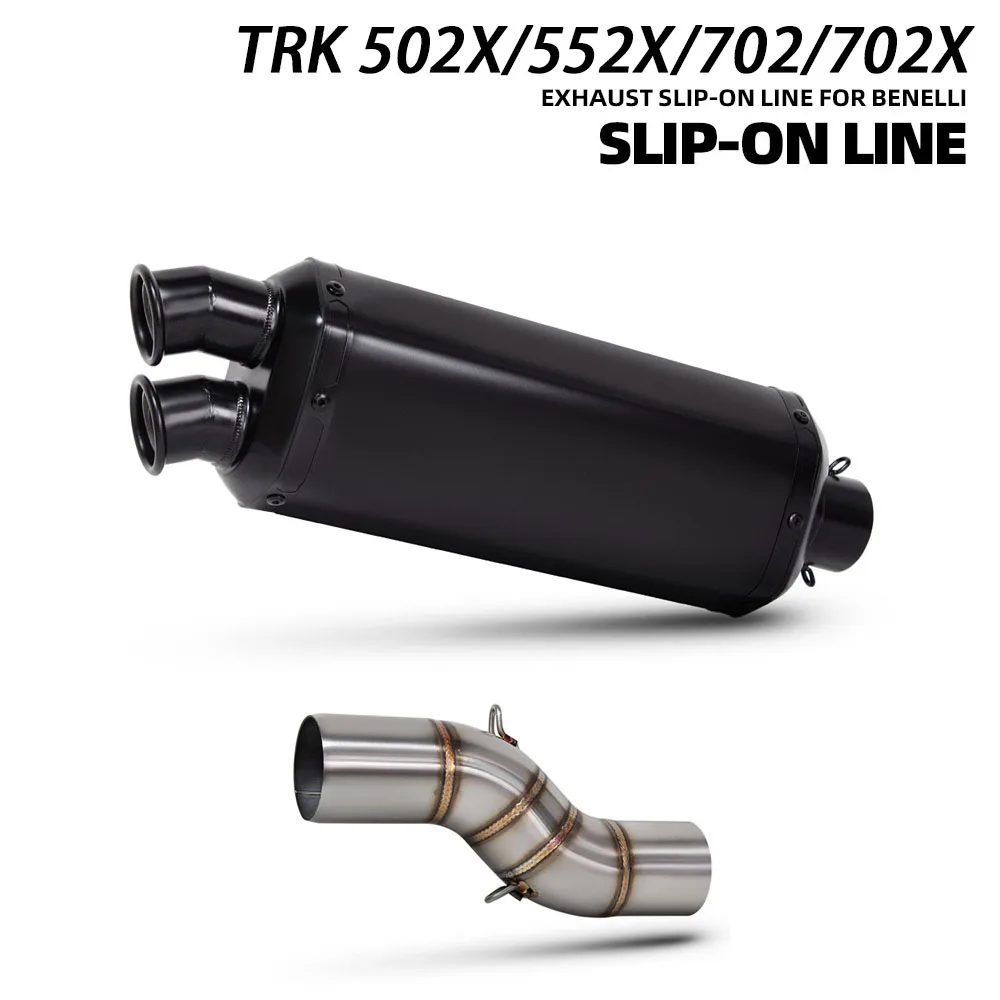702 Exhaust Muffler For Benelli TRK502X TRK552X TRK702 TRK702X TRK-502X/552X/702X Motorcycle Exhausts Slip on Line Tail Tube