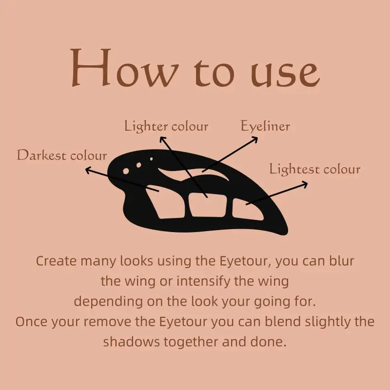 Modello rapido per il trucco degli occhi 1/3 pezzi - Stencil per ombretti multifunzione per principianti e professionisti