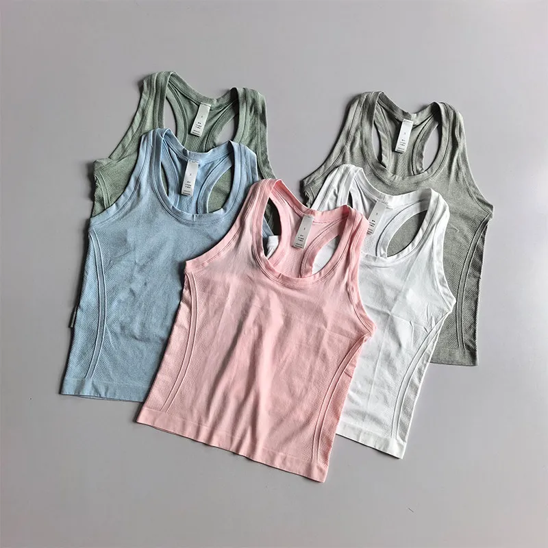 Sportweste Schnelltrocknend Einlagig Yoga-Bekleidung Schlanke Elastische Fitness-Oberbekleidung ohne Brustpolster für Pilates – Detail 2