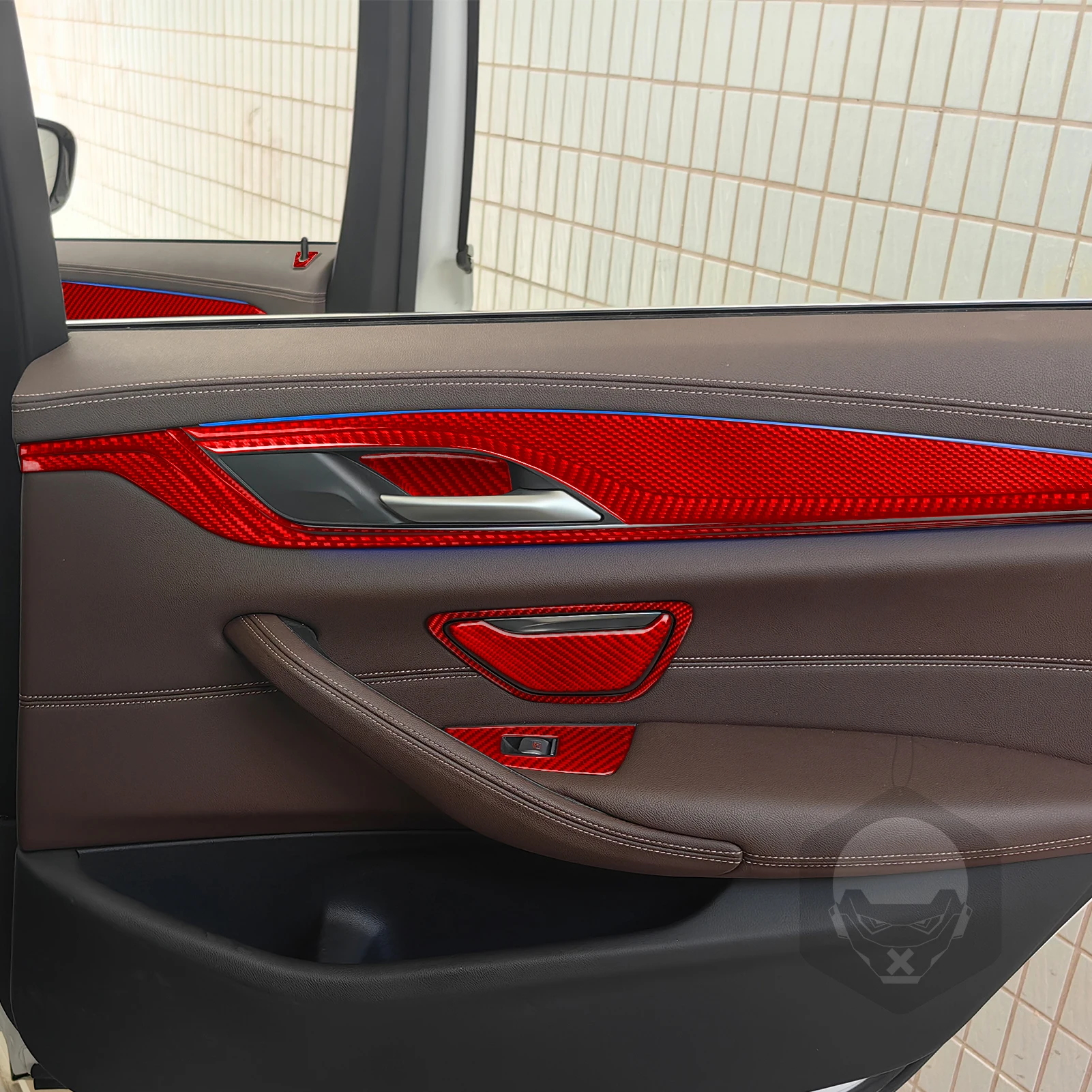 For BMW 5 Series G30 2016 2017 2018 2019 2020 2021 2022 Accessories Carbon Fiber Car Interior Gear Door Air Outlet Trim Sticker