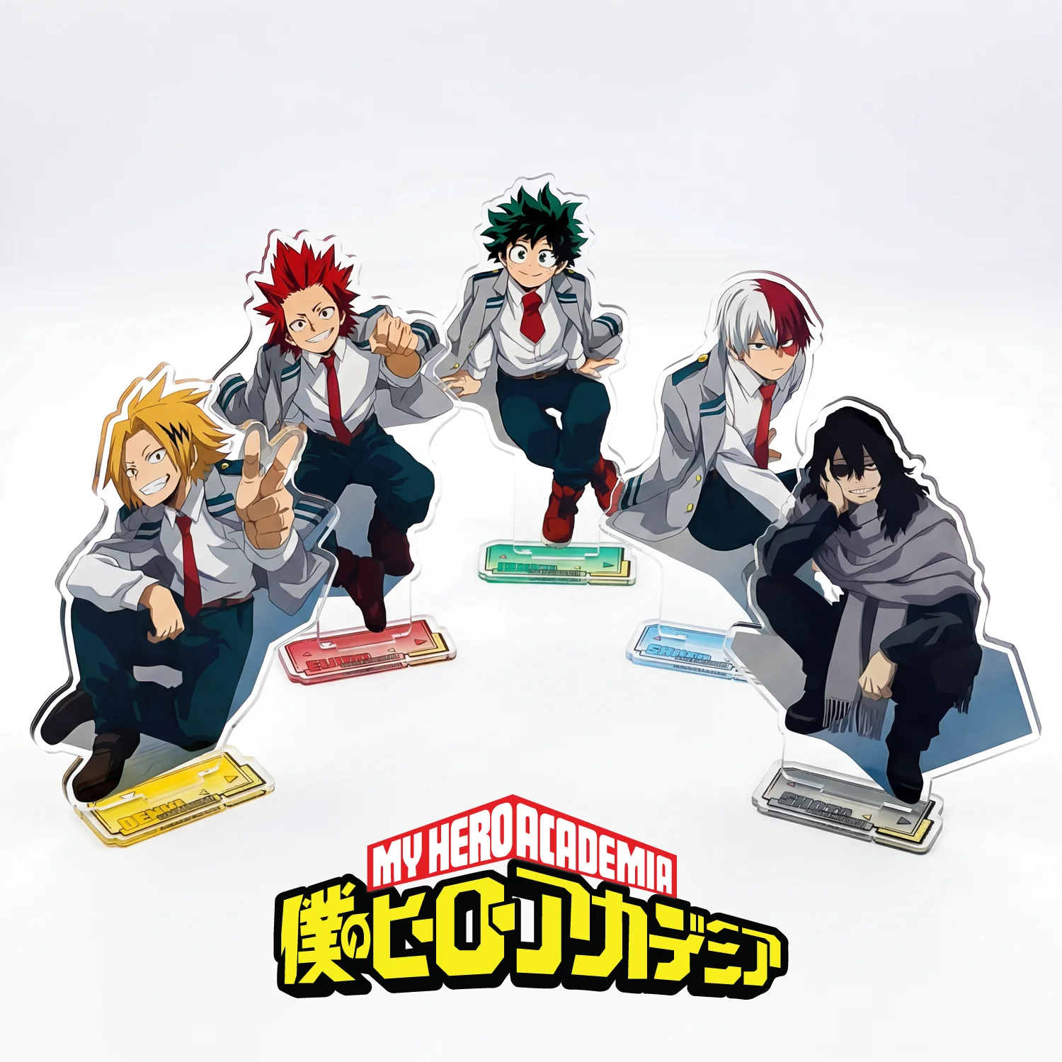 Акриловая подставка-брелок 15 см по аниме «Моя геройская академия» (MHA) с Изуку Мидорией и Кацуки Бакугой, для ключей от машины, декор для стола, подарок для фанатов