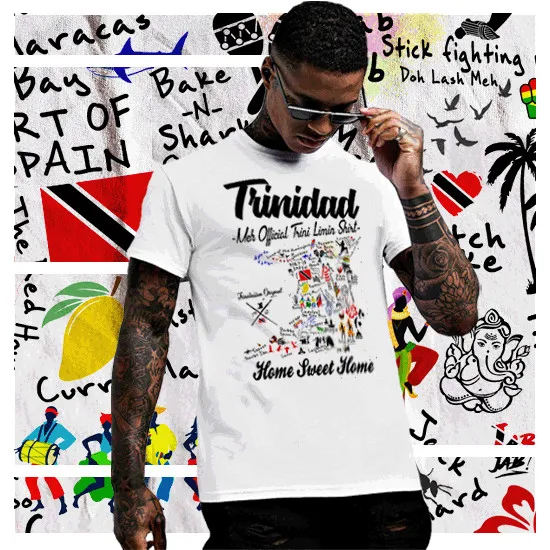 Camiseta de Trinidad, bandera de Trinidad y Tobago, mapa de TNT, Trini, Limin, Carnaval, Soca