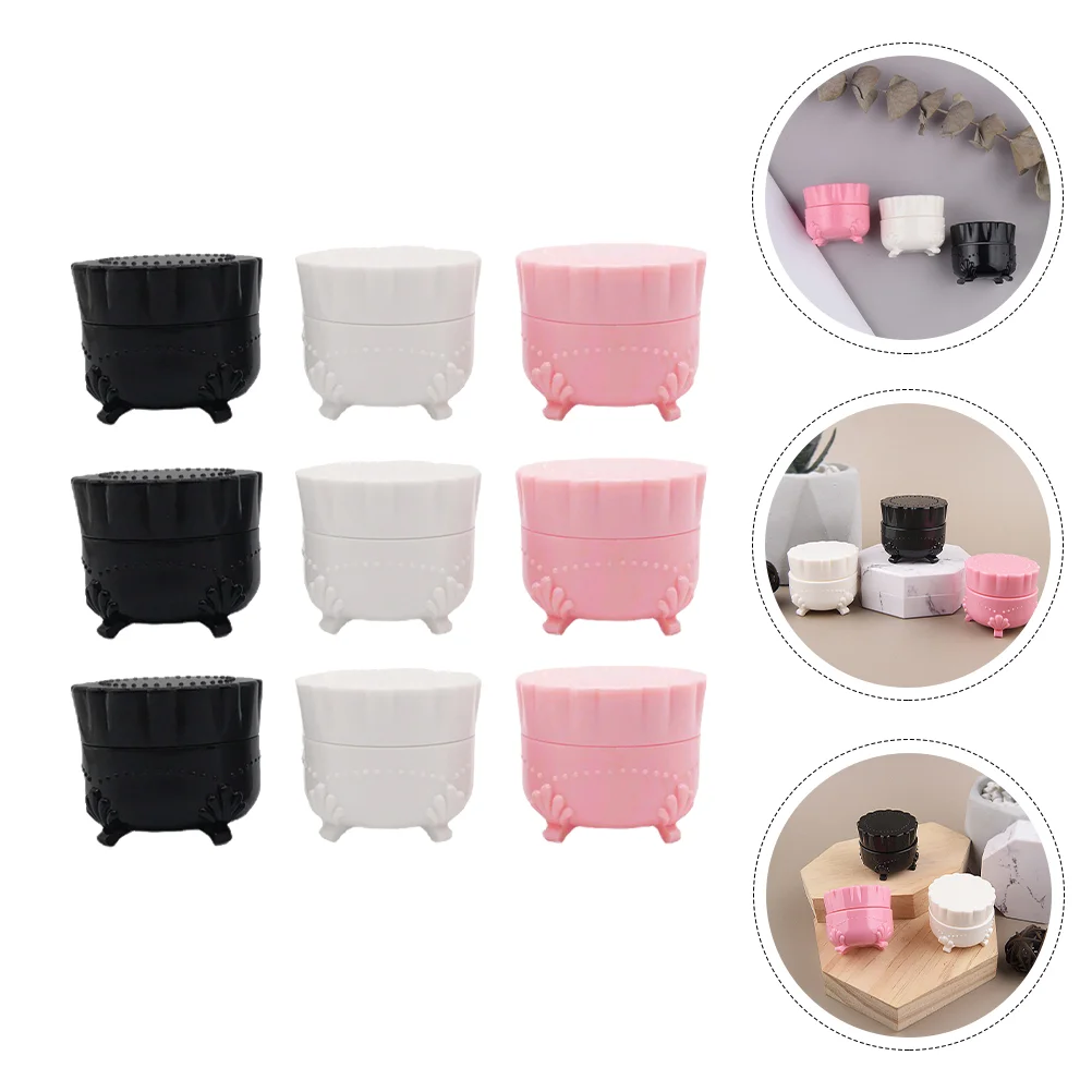 

9 Pcs Bottled PP Material Small Empty Portable White Travel Nail Gel Storage Bottles DIY Glue Refillable Cuticle Oil Container