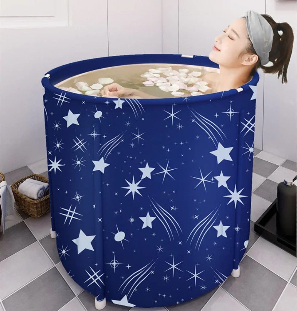 

Портативное складное ведро для ванны диаметром 70 см и большой емкости для ванной комнаты, ледяная ванна, зимний летний душ для взрослых и детского плавания