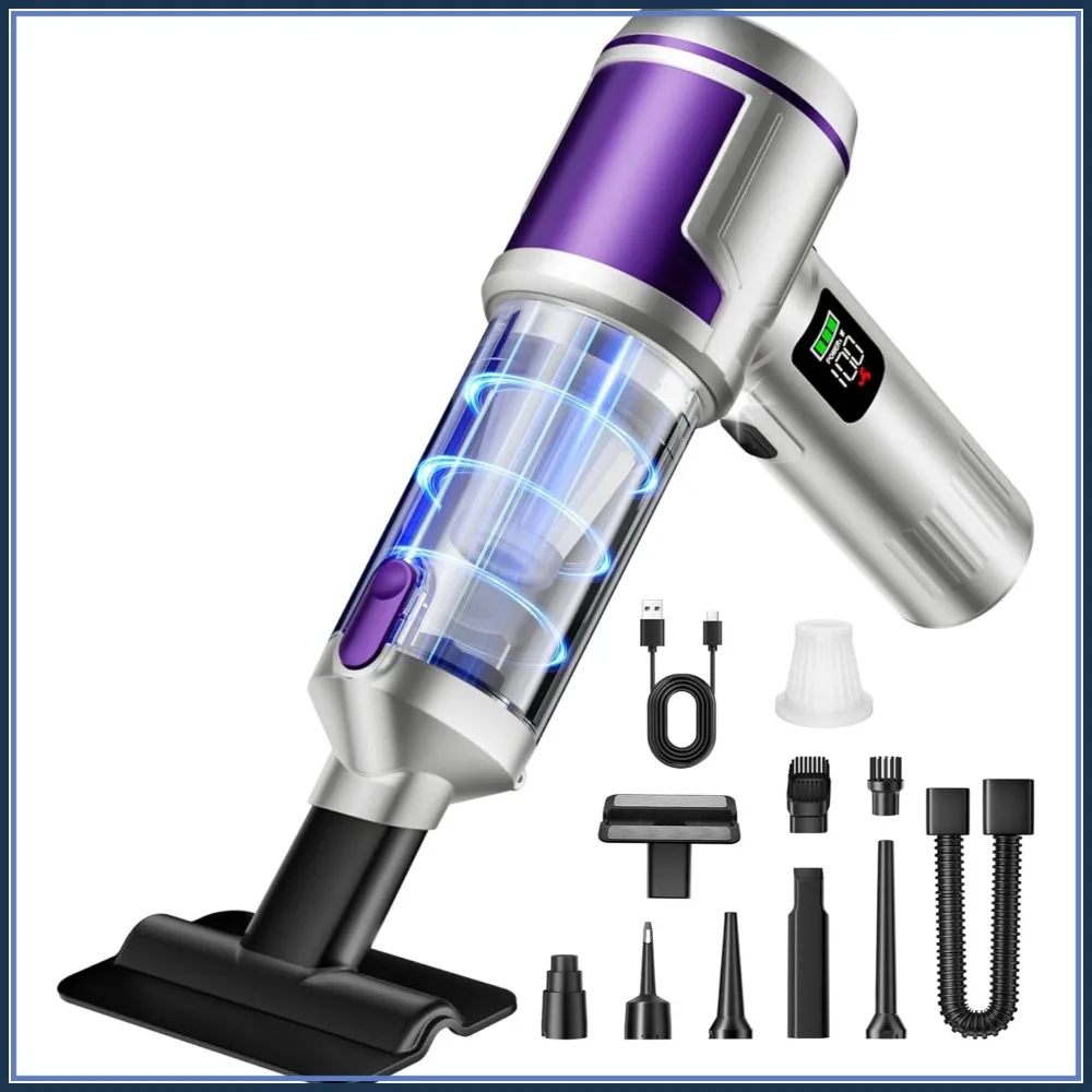 Handheld Car Vacuum, 22000Pa Powerful Cordless Vacuum Cleaner for Car Home Office Pet Hair