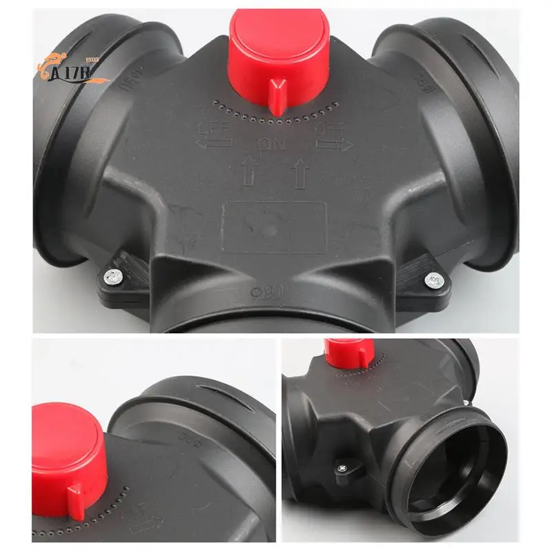 

A17R-90MM Valve Flap Adjustable Air Heater Vent Ducting T Branch Splitter Pipe Joiner Connector For Car Truck Campers