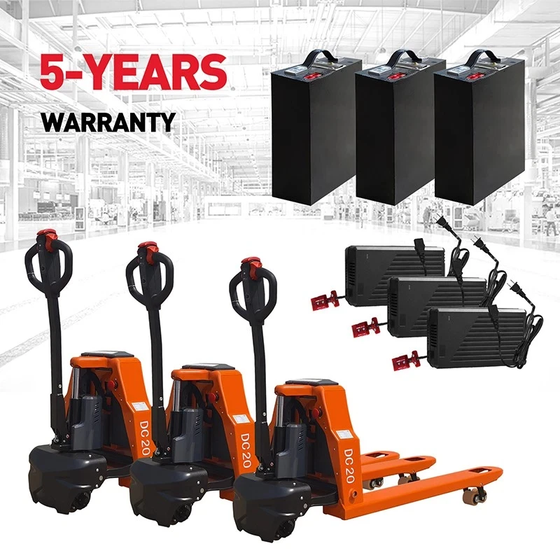 

3 Sets, 4400LBS Fully Electric Pallet Jack Truck with 48V 20Ah Lithium Battery 48" x 27" Fork Size, for Warehouses, Supermarkets