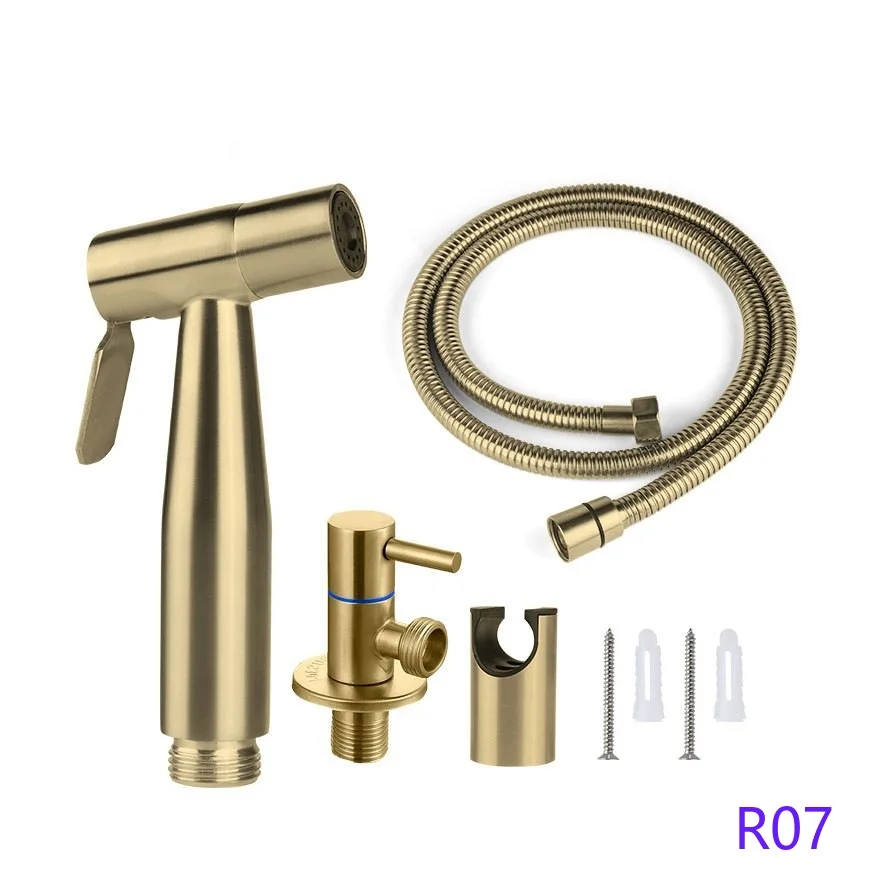 cross-border-304-stainless-steel-toilet-bidet-sprayer-set-with-angle-valve-brushed-gold