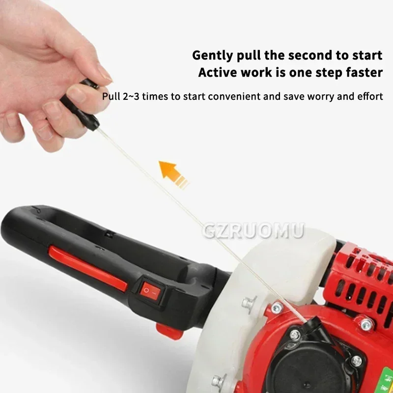 

Two-Stroke Double-Blade Light Hedge Trimmer Tea Tree Trimmer Backpack Garden Thick Branch Trimmer Electric Tools 78CC