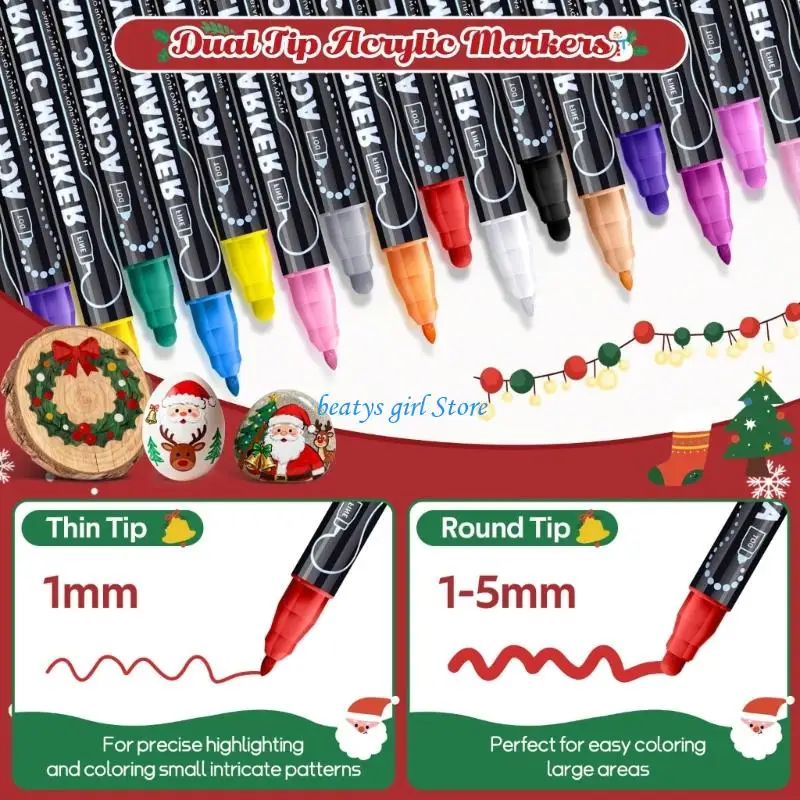 C7AB Fast Drying Waterproof Painting Marker for Crafts Gifts on Multiple Material