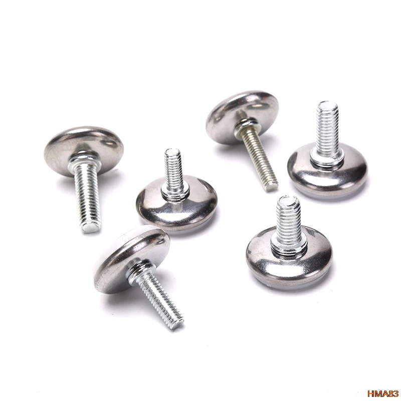 4Pcs Anti-slip Base Table Cabinet Leg Pad Feet Leveler M6 M8 Screw Metal Furniture Foot Level Adjustable Steel Furniture Legs