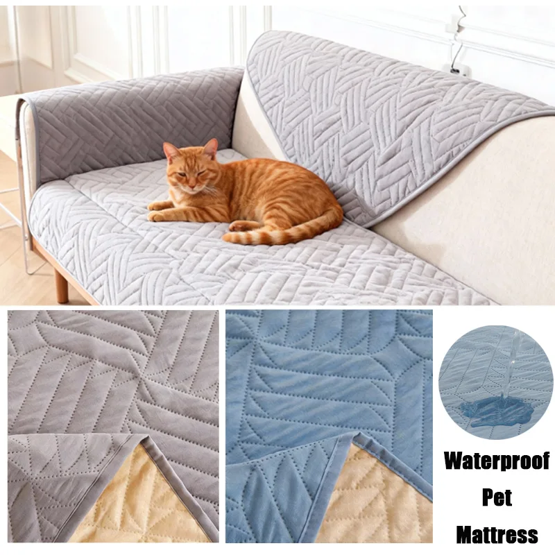 

Waterproof Dirt-Proof Solid Color Pet Bed Cover Dog/Cat Blanket/Pad with Non-Slip Backing Multi-Use for Bed/Couch/Furniture Beds
