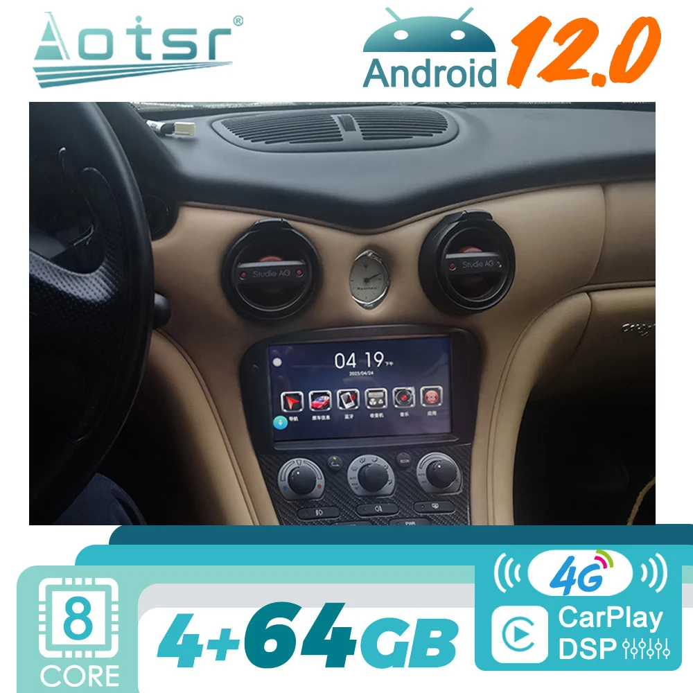 

Автомагнитола 2DIN для Maserati 3200GT 4200GT 2004-2007, Android, стерео, мультимедийный видеоплеер, головное устройство, экран, GPS-навигация