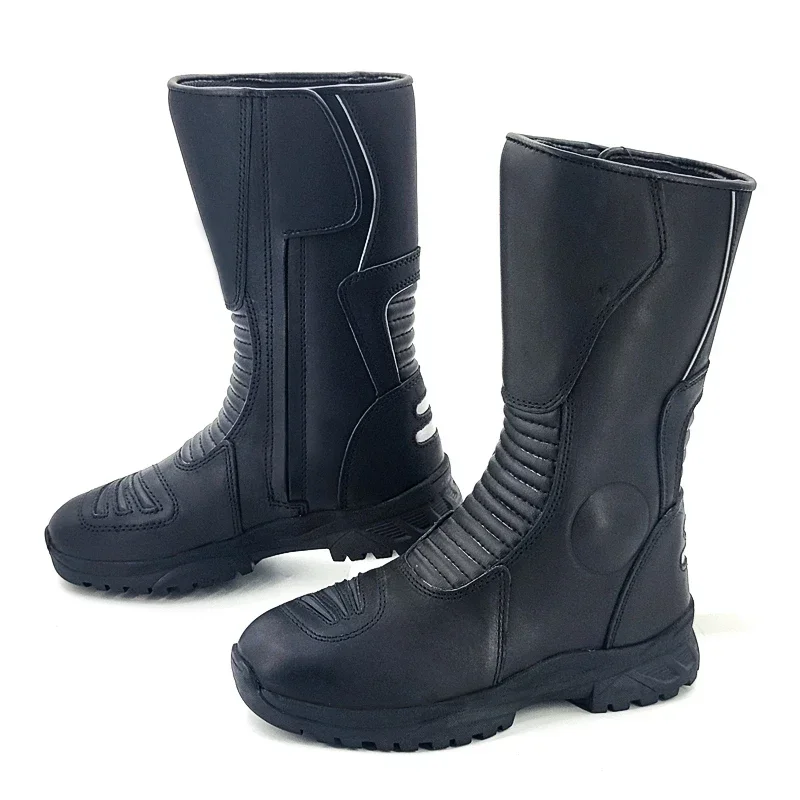 The product can be customized. Motorcycle riding cowhide locomotive boots, waterproof