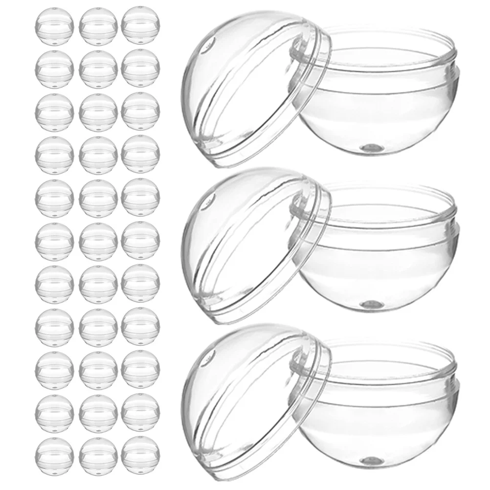 

150Pcs Transparent Fillable Capsules Clear Round Balls for Vending Machines Bead Storage Craft Supplies Play Balls