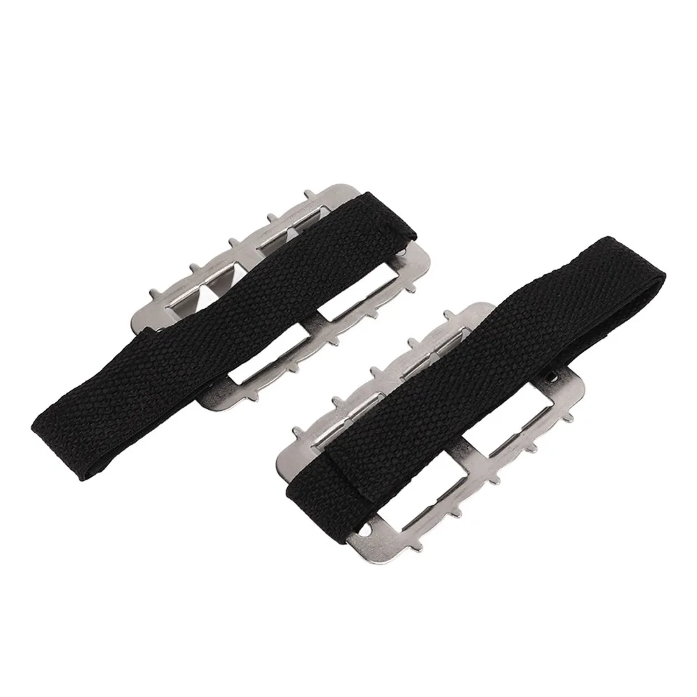 1 pair Stainless Ice Crampons 10-Tooth Adjustable Fit Shoe Ice Grippers Ergonomic Snow Traction Spikes Winter Walking