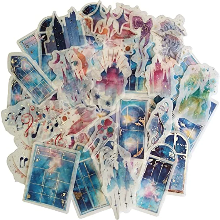 Kawaii Fantasy Whale Sea Turtle Starfish Life Ocean Collection Washi Sticker Set for Scrapbooking Journaling