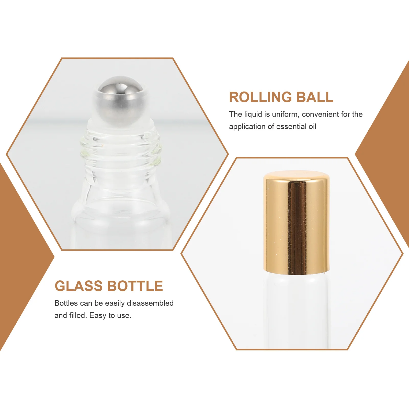 

20 Pcs Glass Roller Bottle Perfume Essential Oil Containers Travel Empty Bottles for Mini Tiny