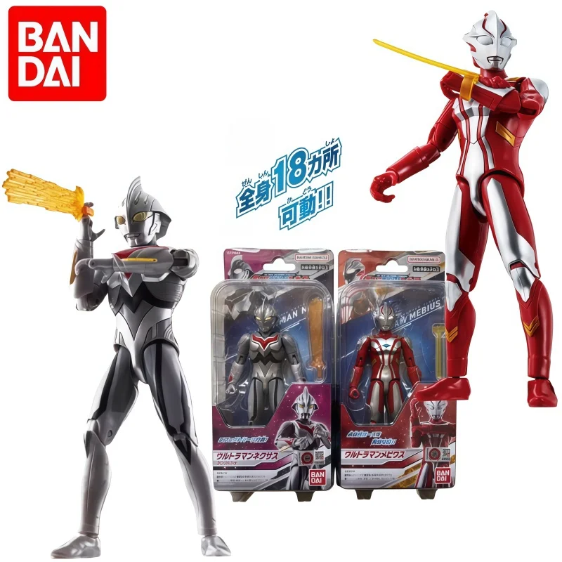 Figura de Acción Original de Bandai Ultraman Mebius Nexus UAF, Modelo con Articulaciones Móviles, Juguete Coleccionable de Anime, Regalo para Niños