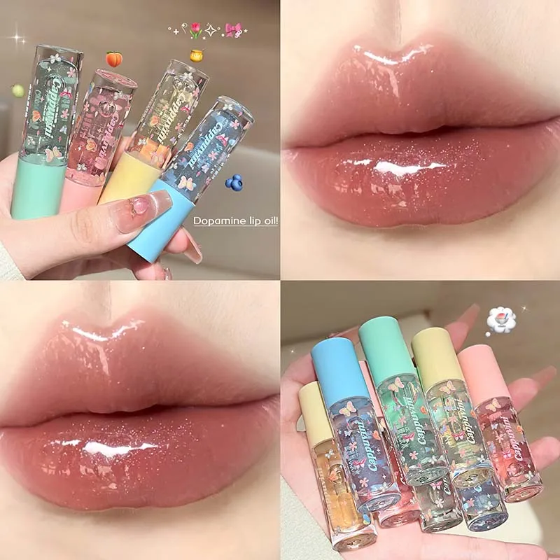 ลิปกลอสเนื้อเจลใสชุ่มชื้น ฉ่ำวาว ให้ความเงางามแบบกระจก ช่วยบำรุงริมฝีปากให้ดูอวบอิ่ม