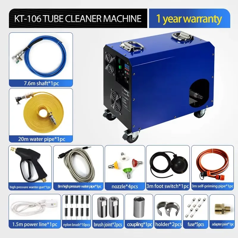 Efficiently Mobile KT-106 Pipe & Tubing Cleaning Device  Heat Exchange Tube Cleaner
