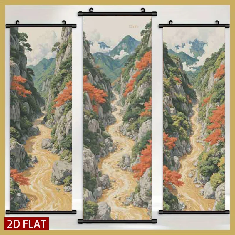 

2D/Плоский набор из 3 предметов: Пластиковые настенные панно «Горная долина» – Современный декор для гостиной, спальни, офиса, прихожей