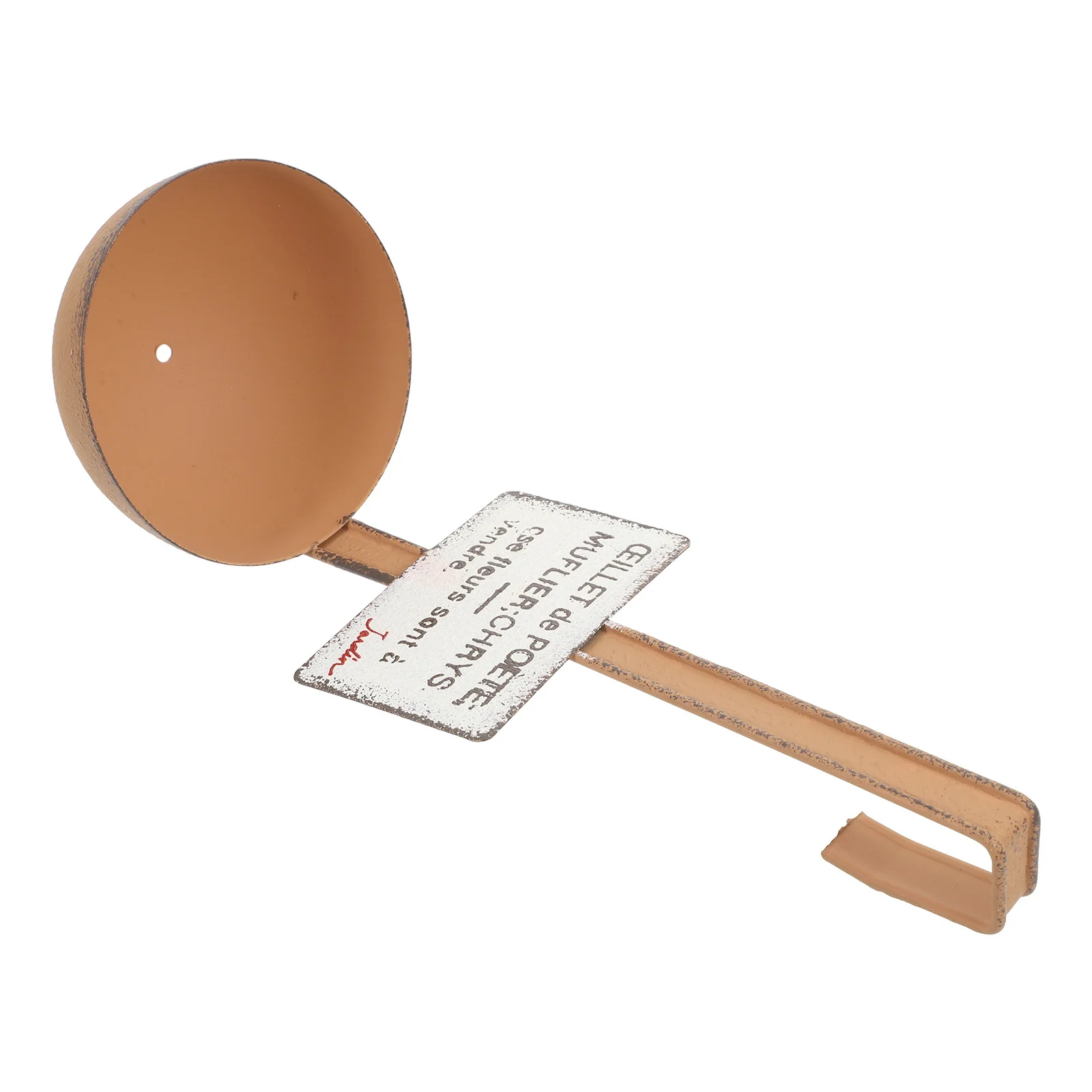 الحديد معلقة زارع ملعقة على شكل وعاء زهور معدني فريد لحديقة الشرفة في الهواء الطلق درابزين داخلي جدار سياج النبات