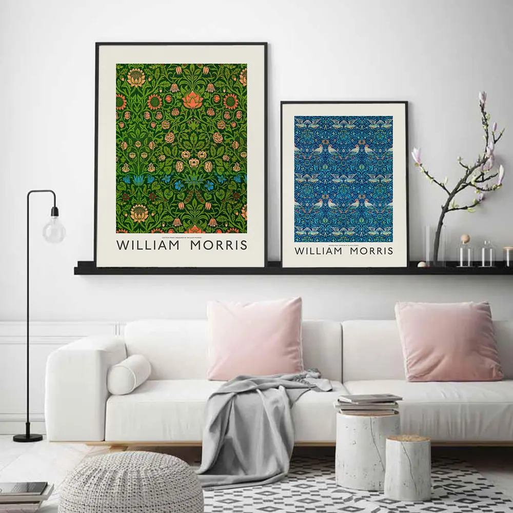 William Morris Poster Vintage Sunflower Canvas Painting Birds Abstract Art Print Modern Wall Picture For Living Room Home Decor