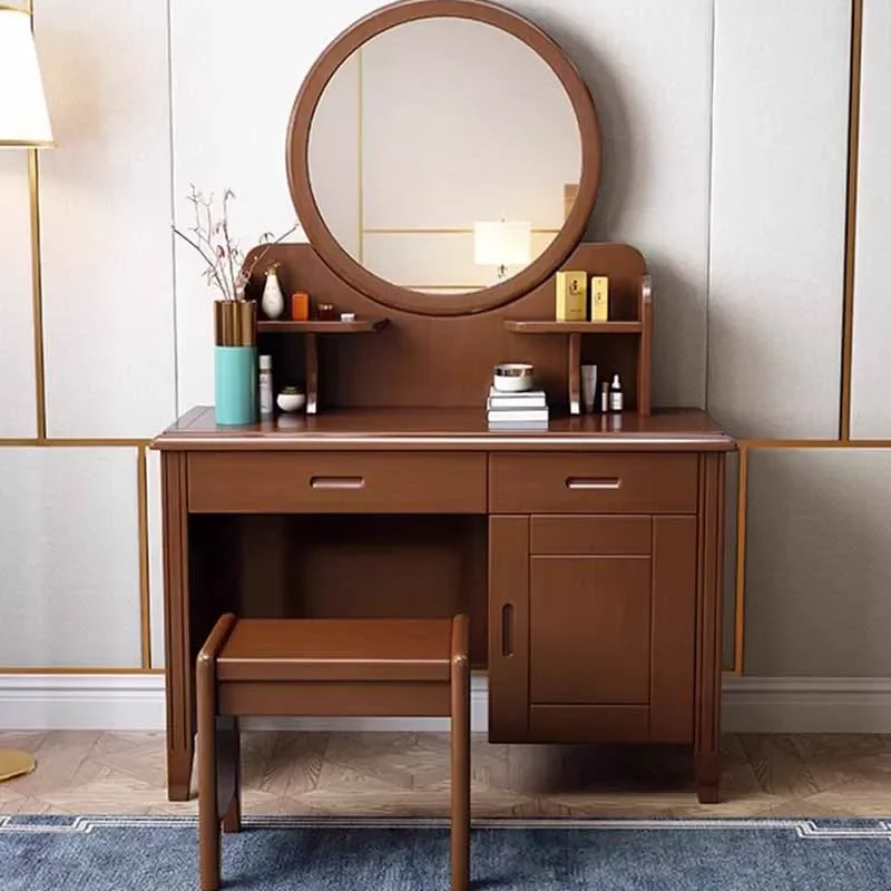 

Hairdresser Dresser Eithe Bedroom Box Stool Large Makeup Storage Dressing Table Luxury Women Schminktisch Bedroom Furniture