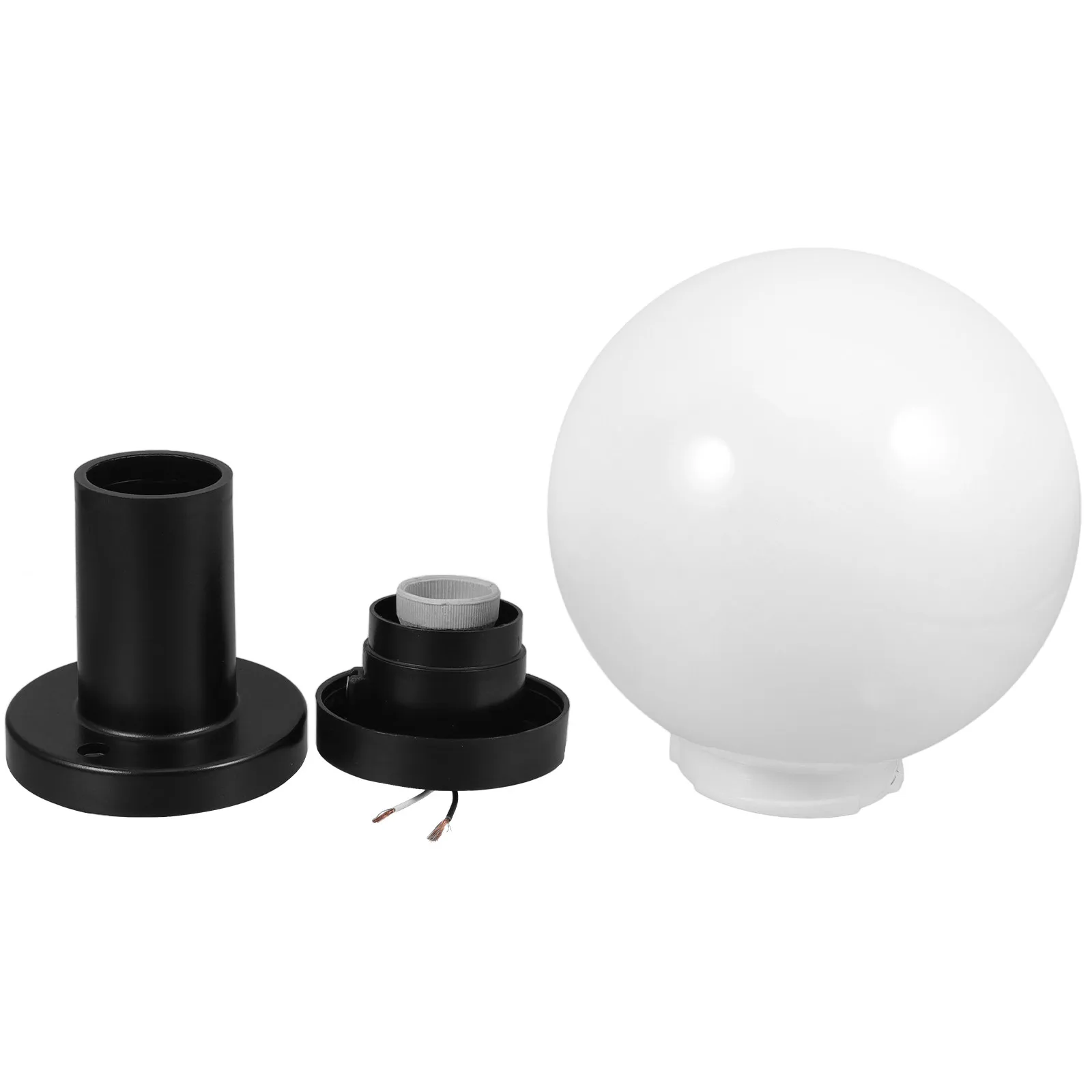 Acrylic Post Light Shade Globe Replacement 15Cm Outdoor Lamp Post Light Fixture Modern Simple Design for Garden Path Column
