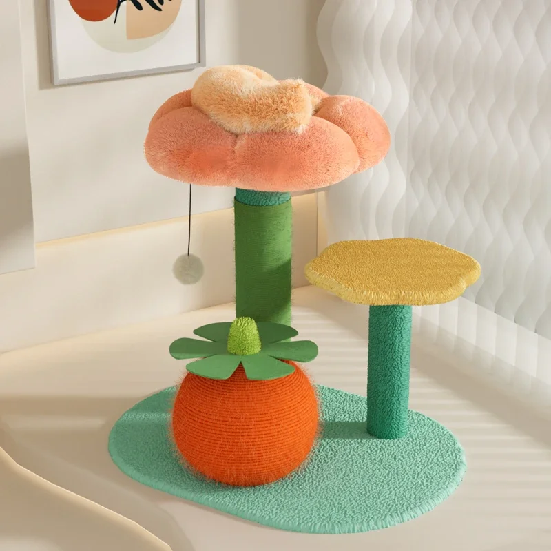 

Scratch Ball Toy Cat Scratcher Tower Cute Sofa Flower Cat House Cardboard Playground Shelves Arbre A Chat Pet Furniture