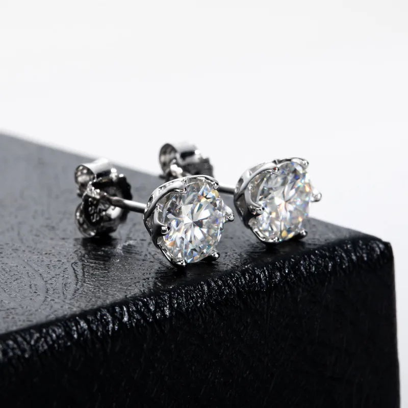 JoyceJelly 1/2/4CT VVS D Farbe Moissanit Russische Cut 8H8A Labor Diamant Stud Ohrringe Für Frauen S925 Sterling silber Edlen Schmuck – Detail 18