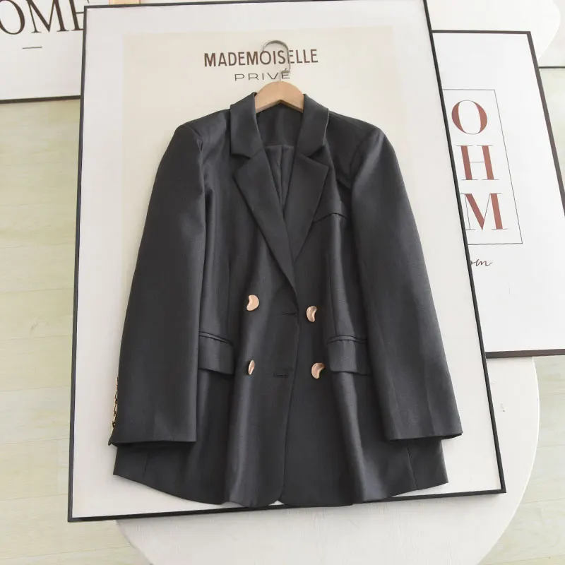 

ey Suit Jaet Women's Commute Versatile Double Buttoned High End Sensation Autumn 2024 Faion Ele Businwear