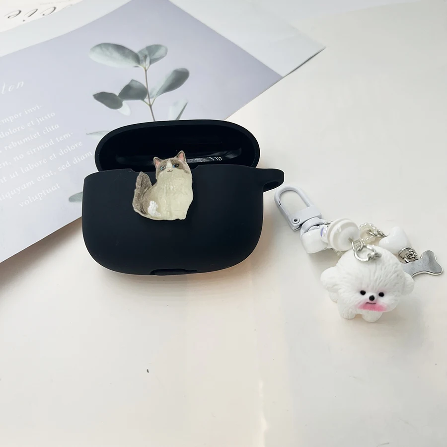cartoon dog Cover For JBL FREE II/T115TWS/ FREE NC/NC2/UA Streak /for Reflect flow pro/ENDURANCE RACE Silicone Earphone case