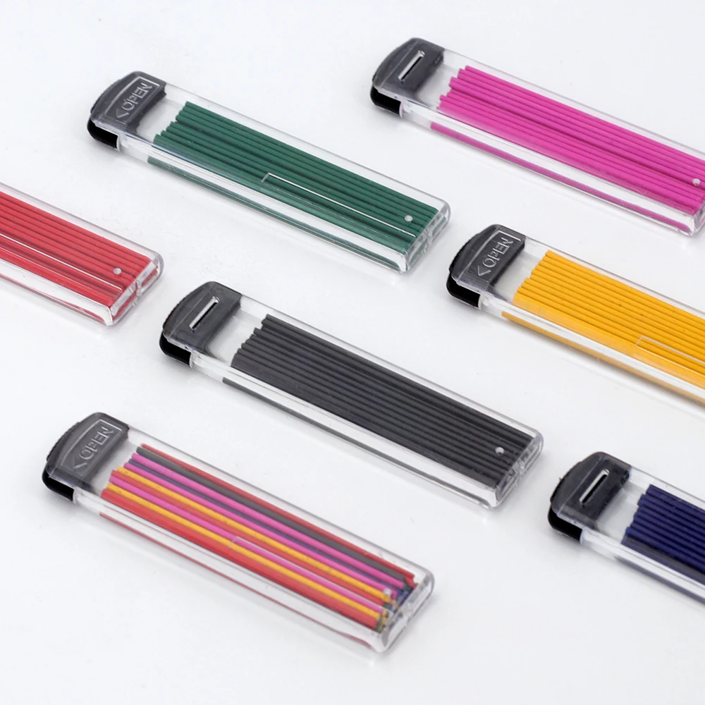30 Stück/1 Box 1,3 mm automatische Bleistiftminen, 6 Farben, austauschbare Minen für Druckbleistifte, Schreibzubehör für die Schule – Detail 4