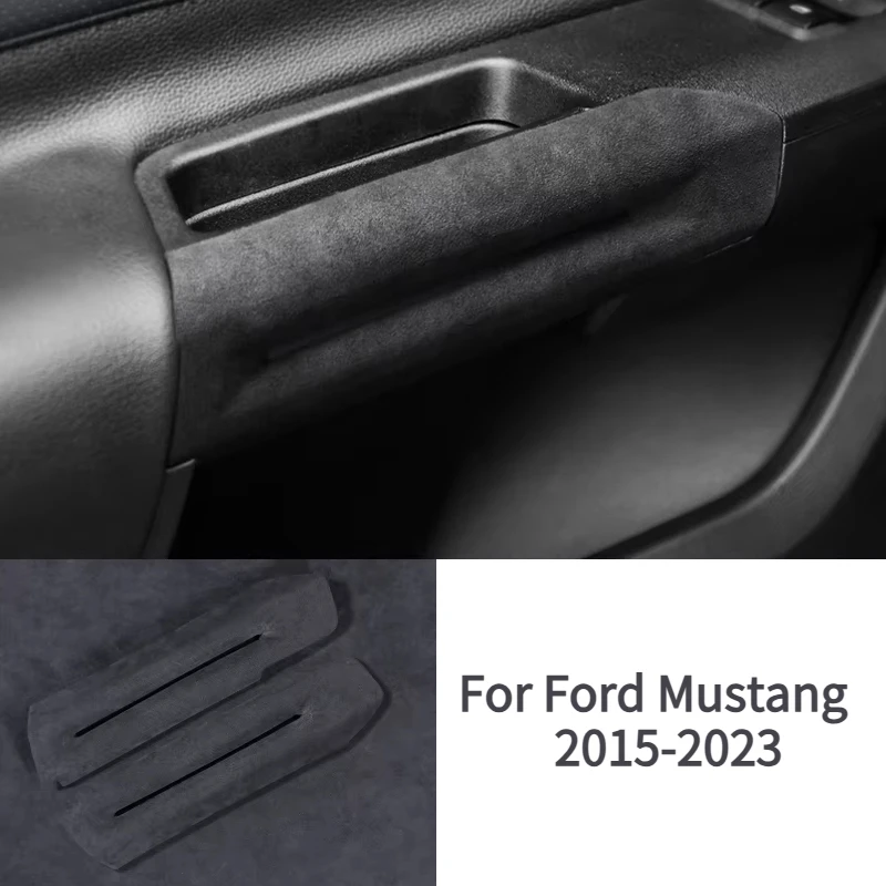 Car Inner Door Handle Panel Cover Decoration Trim Sticker For Ford Mustang 2015 2016 2017 2019 2022 2023 Interior Accessories