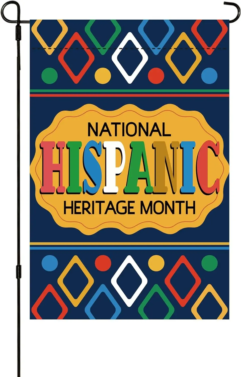 Hispanic Heritage Month Garden Flag12x18Inch Spanish Speaking Latino America Countries Celebration Holiday Sign for Indoor Outdo