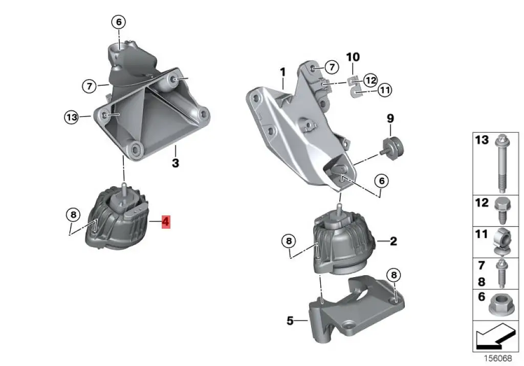 BaoFeng Auto Support Mounts 22116773744=22116772152=22114048652 For BMW 1 E82 1 E88 3 E90 E91 E92 E93 Z4 E89