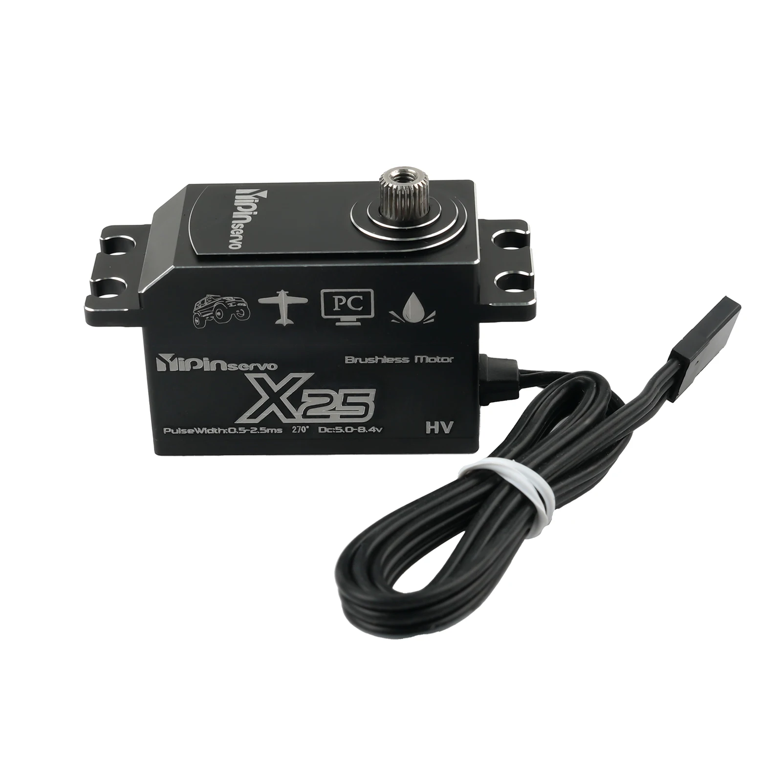 GX X25 Low Profile 25KG Brushless Motor Servo RC Aluminium Shell Metal Gear Waterproof 1:10 Short Body Flat Run For RC Car Robot