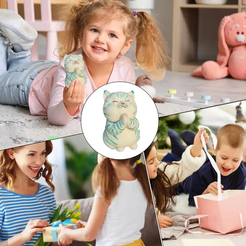 Cat Fidget Toy Elastic Sensory Fidget Toys Fidget Squeeze Toy Funny Slow Rising Stretchy Toys Stress Relief Sensory Toys For