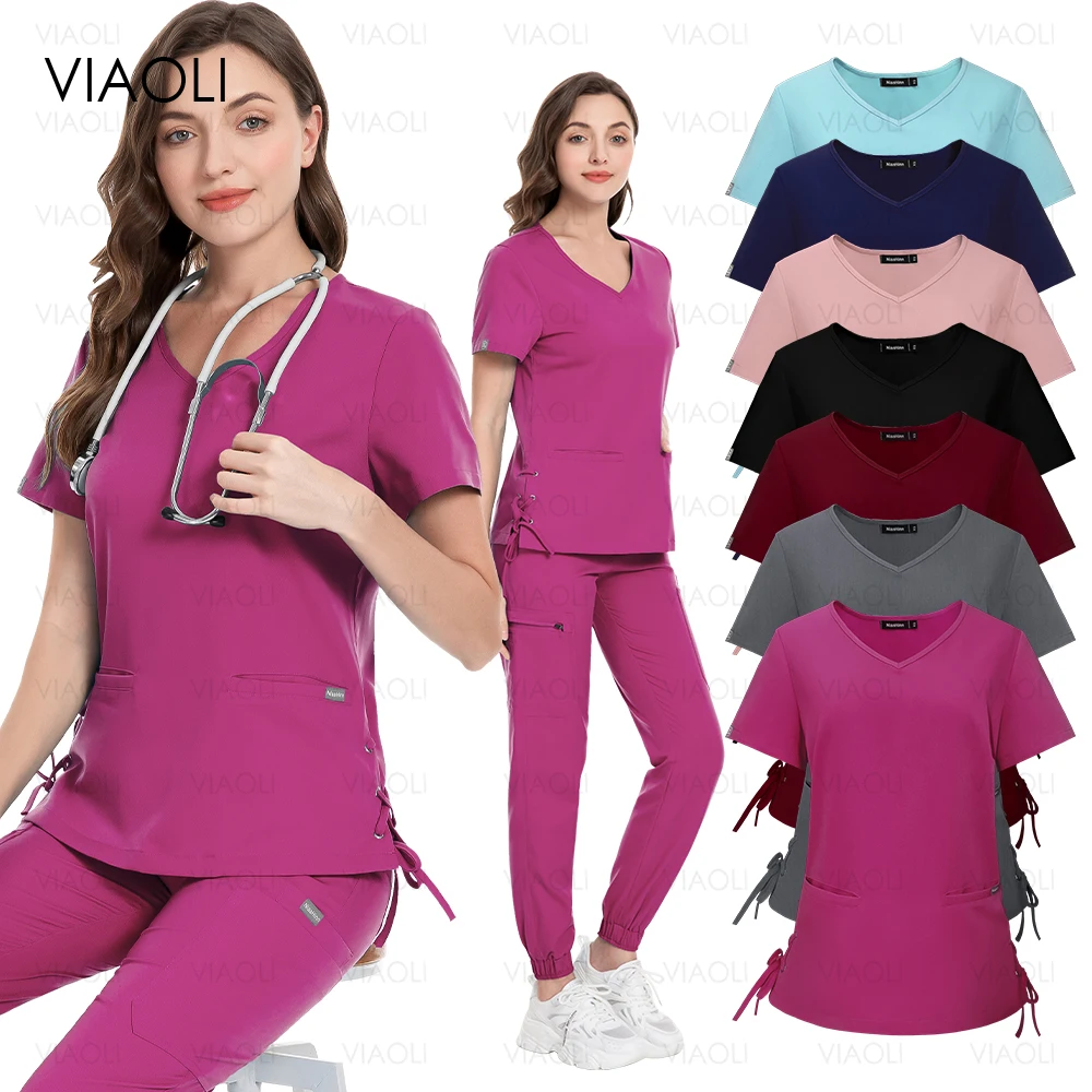 High-end Beauty Spa Workwear Medical Scrubs Surgical Uniforms Nursing Accessories Women Scrub Set Hospital Dental Clinic Clothes