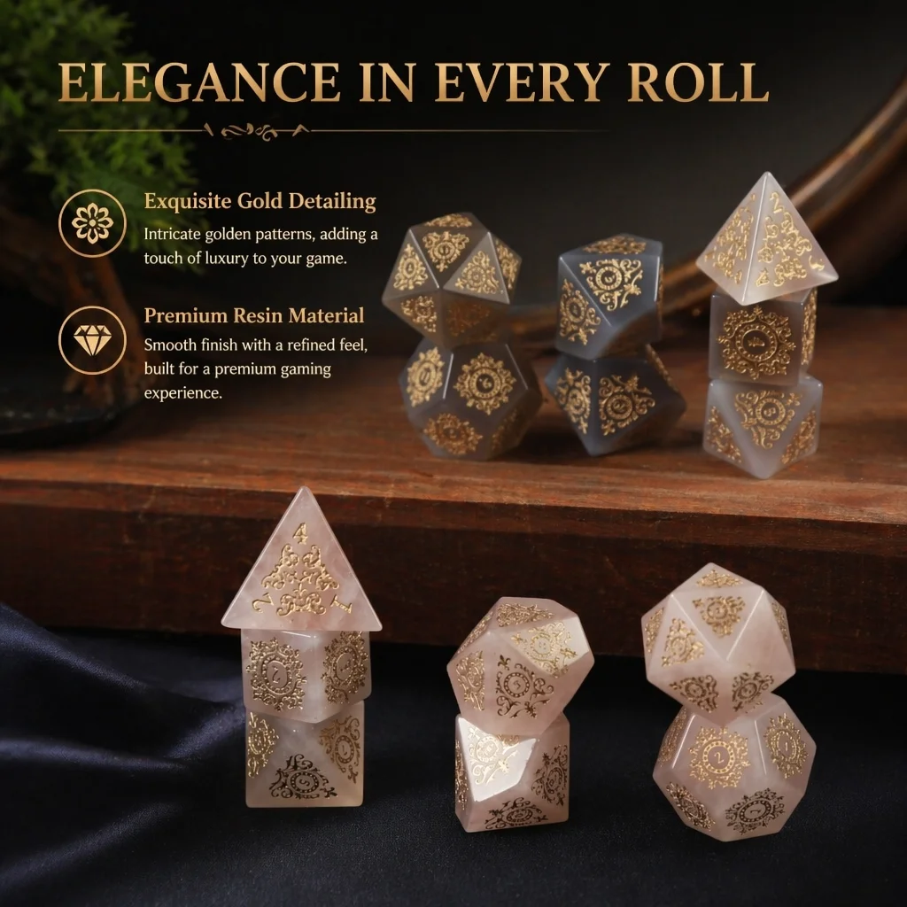 Natural Crystal Iris Pattern Dice Set For Board Game Enthusiasts As A Holiday Gift Essential Gifts For Various Festivals
