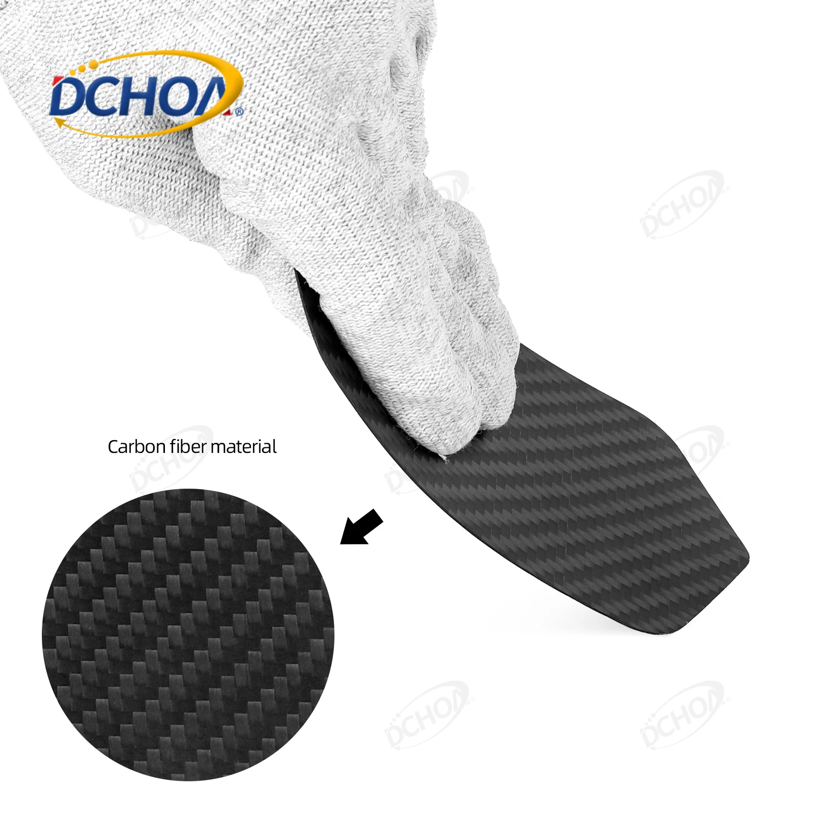 DCHOA Ultra Thin Carbon Fiber Squeegee Card Vinyl Wrap Tool for Car Wrapping Window Tint PPF Film Installation