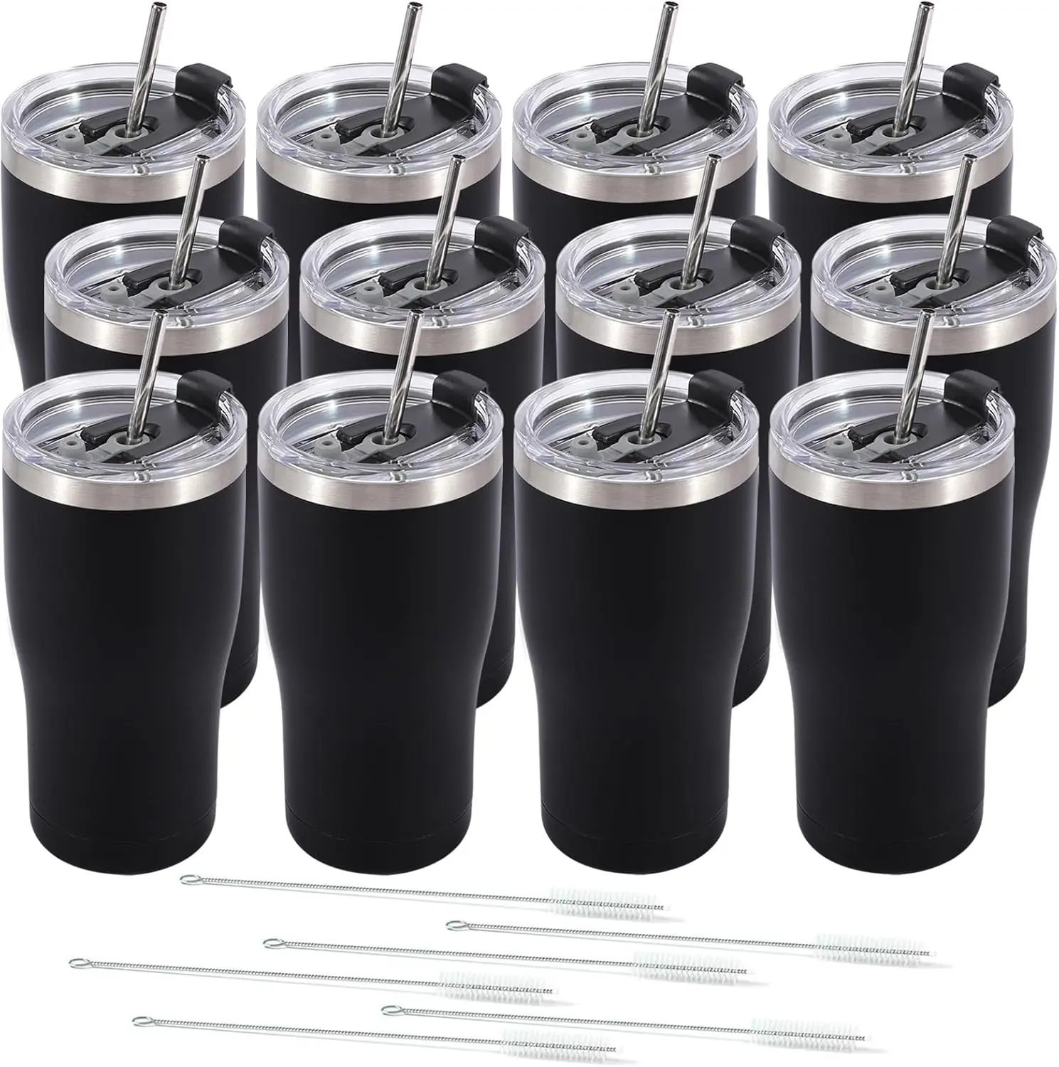 

20oz Tumbler with Lid Stainless Steel Tumblers Bulk, Double Wall Vacuum Insulated Coffee Travel Mug Powder Coated Tumbler