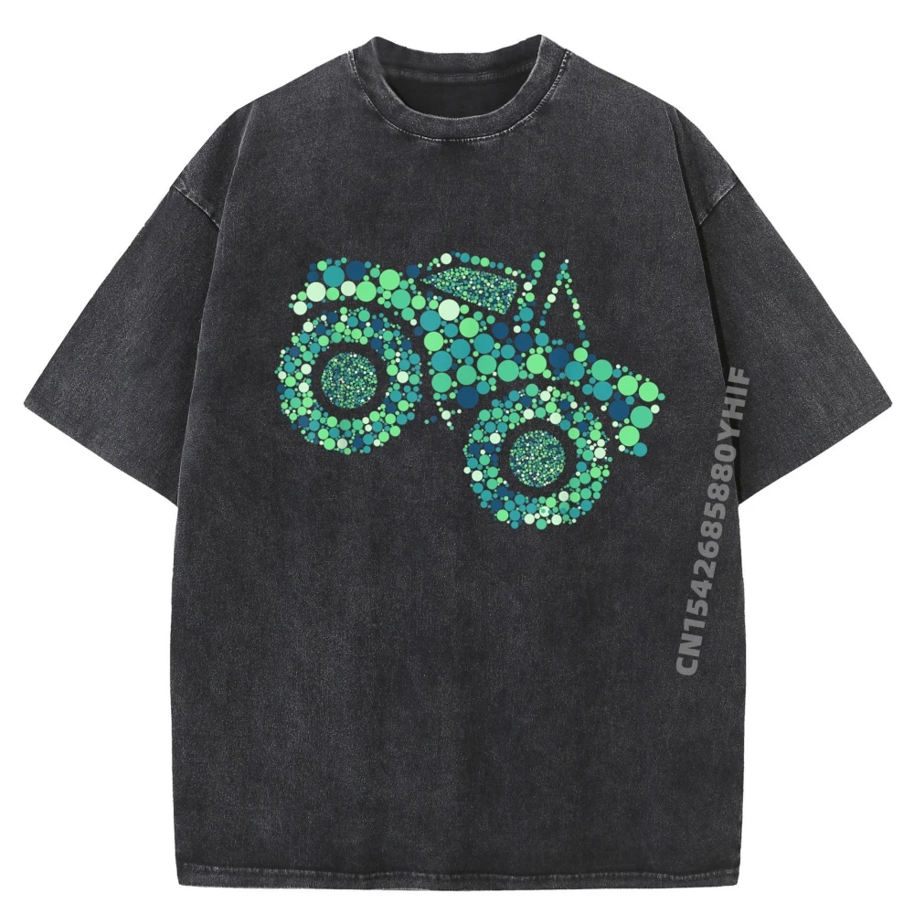 

Polka Dot Monster Truck Funny Dot Day Graphic T Shirts 100% Cotton Soft Washed T Shirt Mens Tops Daily Wear