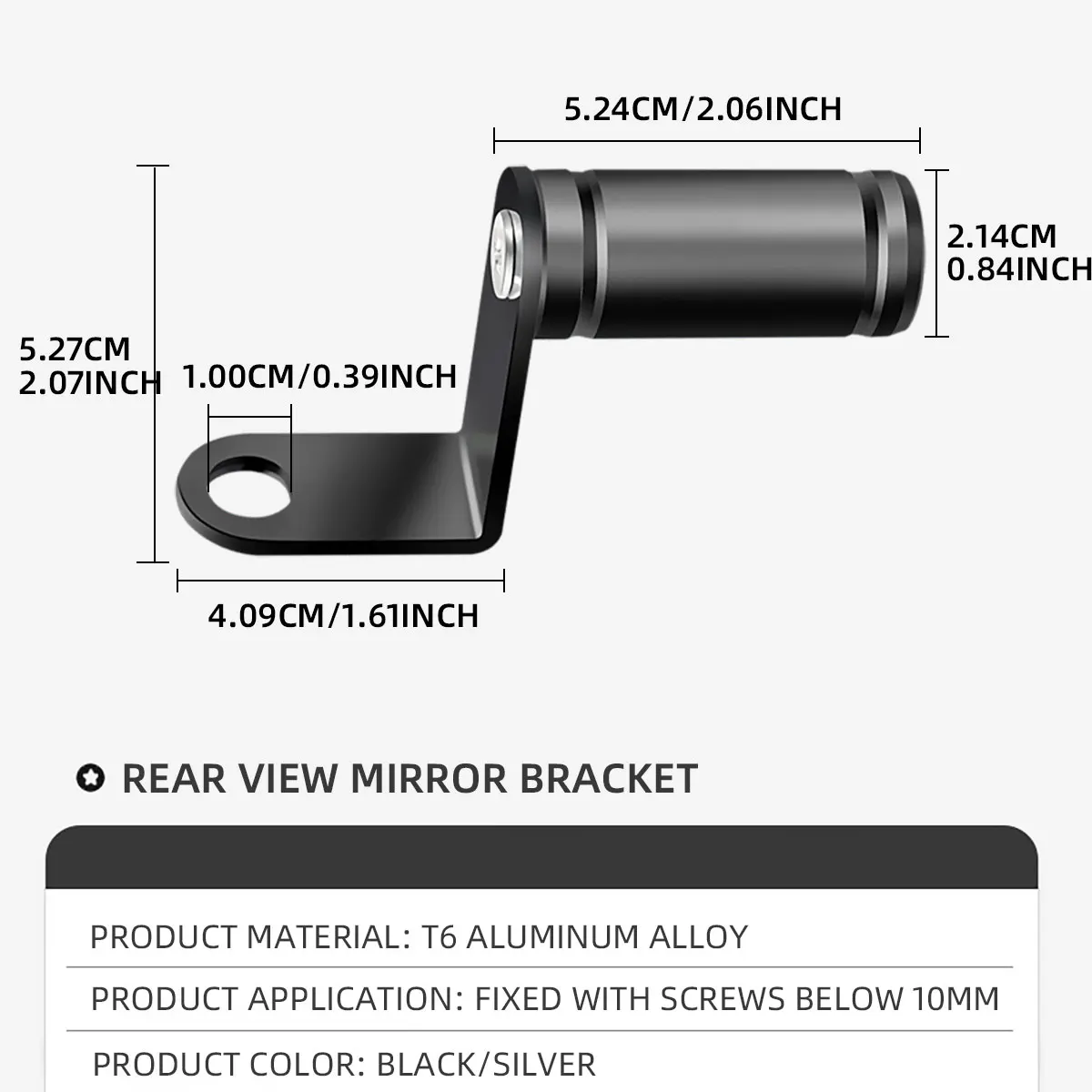 1x Motorcycle Bicycle Phone Holders Handlebar Stand Rearview Mirror Mount Extender Brackets Universal Aluminum Alloy Clamps