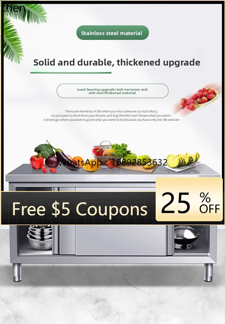 GZ stainless steel chopping cabinet workbench cupboard dining room kitchen commercial locker